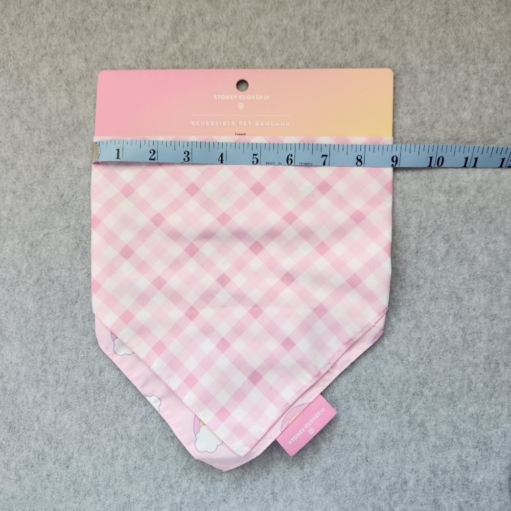 Stoney Clover Ln x Target NWT Reversible Pet Bandana Pink White Rrainbows 🌈 - Picture 3 of 8